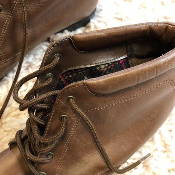 Vintage Dane XX Brown Ankle Tie-Up Boots - Picture 3 of 8